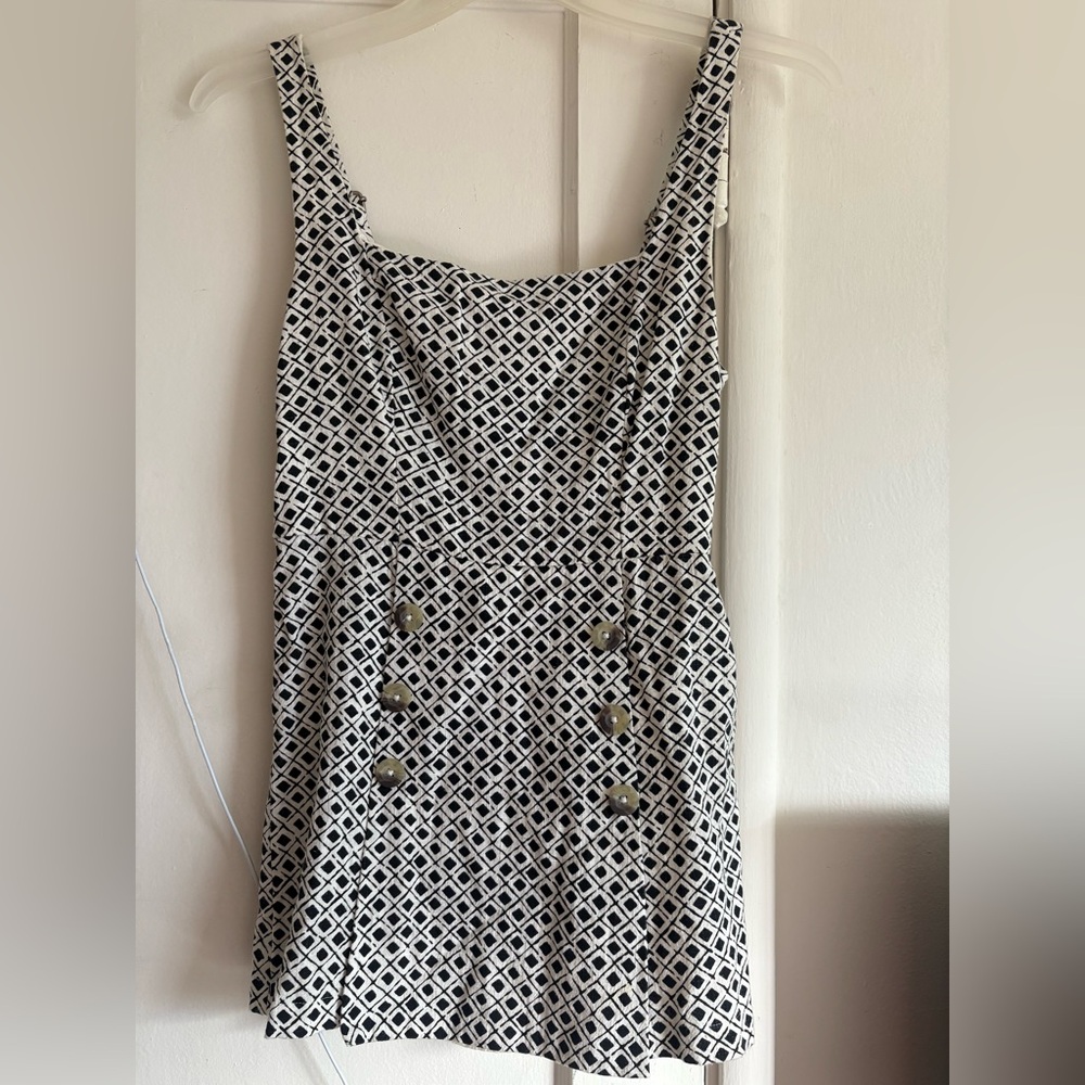 Urban Outfitters Black and White Patterned Romper